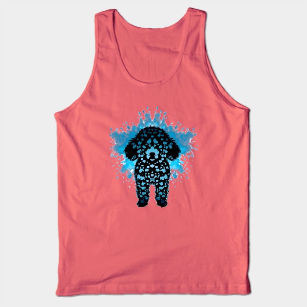 Poodle Stencil Art Tank Top by Furrban